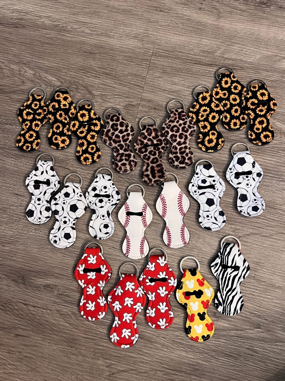 Lip Balm Key Chain Holders - 21 Pieces Variety Chapstick Carriers Bulk